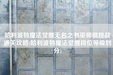 哈利波特魔法觉醒无名之书巫师棋挑战通关攻略(哈利波特魔法觉醒段位等级划分)