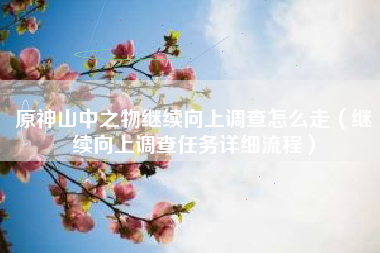 原神山中之物继续向上调查怎么走（继续向上调查任务详细流程）