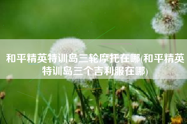 和平精英特训岛三轮摩托在哪(和平精英特训岛三个吉利服在哪)
