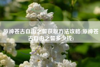 原神苍古自由之誓获取方法攻略(原神苍古自由之誓多少钱)