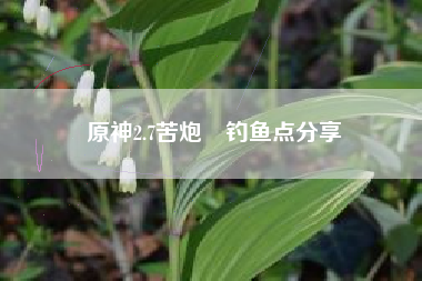 原神2.7苦炮鲀钓鱼点分享