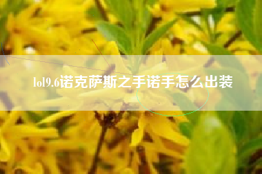 lol9.6诺克萨斯之手诺手怎么出装