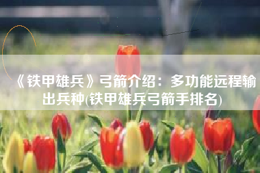 《铁甲雄兵》弓箭介绍：多功能远程输出兵种(铁甲雄兵弓箭手排名)