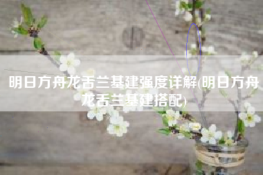明日方舟龙舌兰基建强度详解(明日方舟龙舌兰基建搭配)