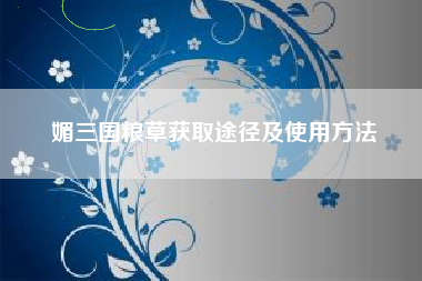 媚三国粮草获取途径及使用方法