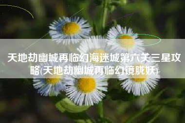 天地劫幽城再临幻海迷城第六关三星攻略(天地劫幽城再临幻镜胧妖)