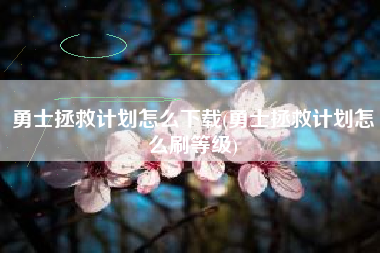 勇士拯救计划怎么下载(勇士拯救计划怎么刷等级)