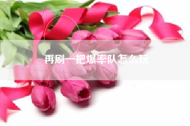再刷一把爆率队怎么玩 再刷一把爆率队怎么玩