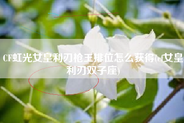 CF虹光女皇利刃枪王排位怎么获得(cf女皇利刃双子座)