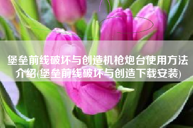 堡垒前线破坏与创造机枪炮台使用方法介绍(堡垒前线破坏与创造下载安装)