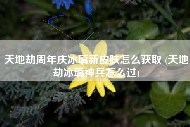 天地劫周年庆冰璃新皮肤怎么获取 (天地劫冰璃神兵怎么过)
