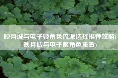 映月城与电子姬角色流派选择推荐攻略(映月城与电子姬角色重置)