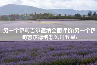 另一个伊甸吉尔德纳全面评价(另一个伊甸吉尔德纳怎么升五星)