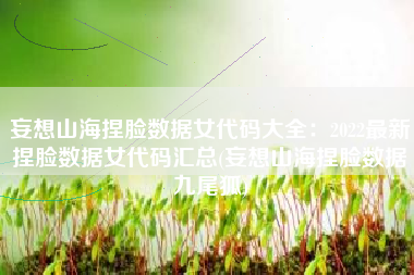 妄想山海捏脸数据女代码大全：2022最新捏脸数据女代码汇总(妄想山海捏脸数据九尾狐)