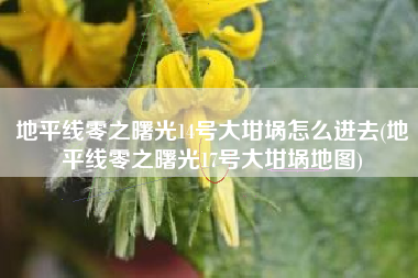 地平线零之曙光14号大坩埚怎么进去(地平线零之曙光17号大坩埚地图)