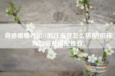 奇迹暖暖卷II7-1前往海登怎么搭配(前往海登高分搭配推荐)