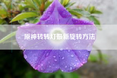 原神转转灯最新旋转方法
