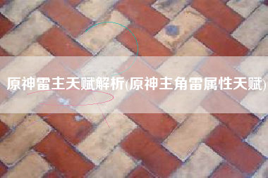 原神雷主天赋解析(原神主角雷属性天赋)