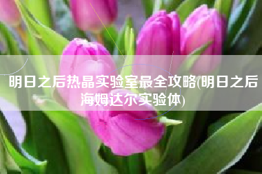 明日之后热晶实验室最全攻略(明日之后海姆达尔实验体)