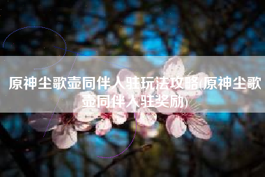 原神尘歌壶同伴入驻玩法攻略(原神尘歌壶同伴入驻奖励)