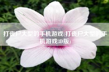 打丧尸大型的手机游戏(打丧尸大型的手机游戏3D版)