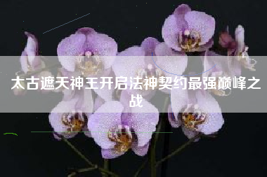 太古遮天神王开启法神契约最强巅峰之战