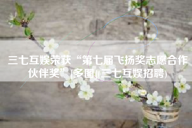 三七互娱荣获“第七届飞扬奖志愿合作伙伴奖”[多图](三七互娱招聘)