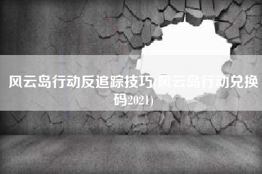 风云岛行动反追踪技巧(风云岛行动兑换码2021)