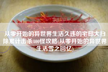 从零开始的异世界生活久违的宅邸大扫除累计击杀400怪攻略(从零开始的异世界生活雪之回忆)