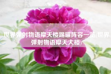 世界弹射物语摩天楼踢罐阵容一览(世界弹射物语摩天大楼)