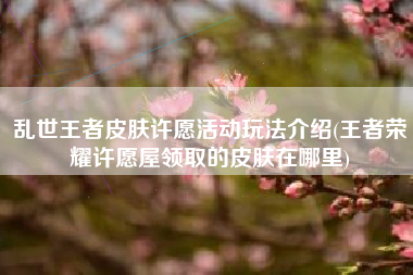 乱世王者皮肤许愿活动玩法介绍(王者荣耀许愿屋领取的皮肤在哪里)