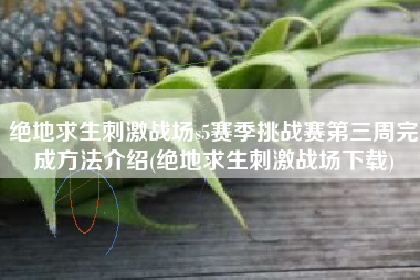 绝地求生刺激战场s5赛季挑战赛第三周完成方法介绍(绝地求生刺激战场下载)