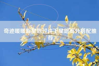 奇迹暖暖流星划过许下星愿高分搭配推荐