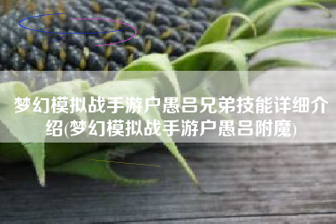 梦幻模拟战手游户愚吕兄弟技能详细介绍(梦幻模拟战手游户愚吕附魔)