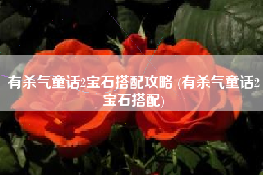 有杀气童话2宝石搭配攻略 (有杀气童话2宝石搭配) 有杀气童话2宝石搭配攻略 (有杀气童话2宝石搭配)