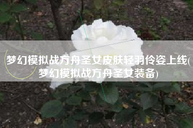 梦幻模拟战方舟圣女皮肤轻羽伶姿上线(梦幻模拟战方舟圣女装备) 梦幻模拟战方舟圣女皮肤轻羽伶姿上线(梦幻模拟战方舟圣女装备)