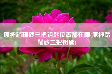 原神踏鞴砂三把钥匙位置都在哪(原神踏鞴砂三把钥匙)