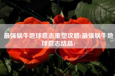 最强蜗牛地球意志重塑攻略(最强蜗牛地球意志结晶) 最强蜗牛地球意志重塑攻略(最强蜗牛地球意志结晶)