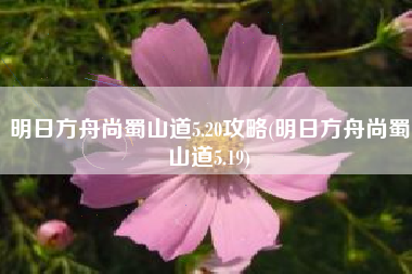明日方舟尚蜀山道5.20攻略(明日方舟尚蜀山道5.19) 明日方舟尚蜀山道5.20攻略(明日方舟尚蜀山道5.19)