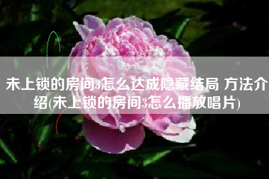 未上锁的房间3怎么达成隐藏结局 方法介绍(未上锁的房间3怎么播放唱片)
