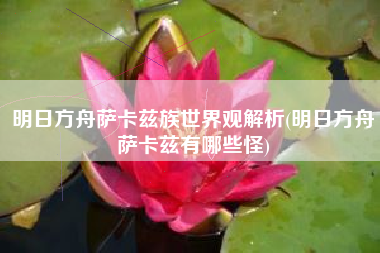 明日方舟萨卡兹族世界观解析(明日方舟萨卡兹有哪些怪) 明日方舟萨卡兹族世界观解析(明日方舟萨卡兹有哪些怪)