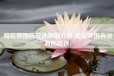 暗区突围防沉迷限制介绍(暗区突围有没有防沉迷) 暗区突围防沉迷限制介绍(暗区突围有没有防沉迷)