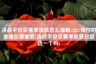 决战平安京赛季皮肤怎么领取-2022保存的录像在哪里看(决战平安京赛季皮肤只能选一个吗)
