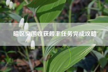 暗区突围收获颇丰任务完成攻略