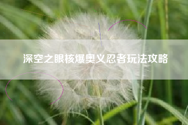 深空之眼核爆奥义忍者玩法攻略