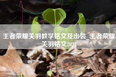 王者荣耀关羽教学铭文及出装_王者荣耀关羽铭文2021