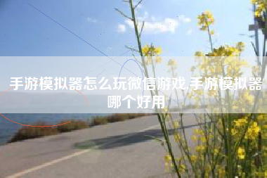 手游模拟器怎么玩微信游戏,手游模拟器哪个好用