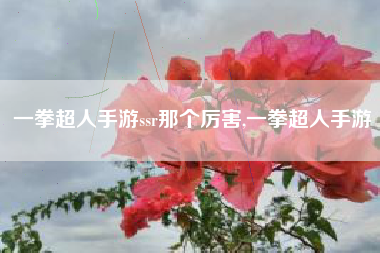 一拳超人手游ssr那个厉害,一拳超人手游