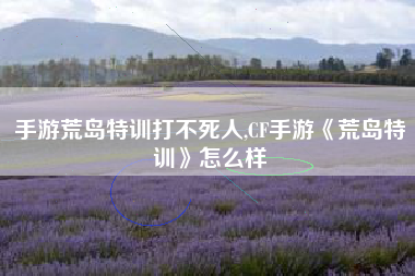 手游荒岛特训打不死人,CF手游《荒岛特训》怎么样