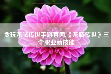 贪玩龙腾传世手游官网,《龙腾传世》三个职业新技能